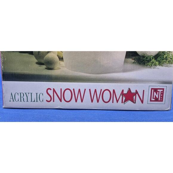 Frosted Acrylic Snow Woman Table Decor 11.5" Tall Original Packaging YK - Picture 11 of 12